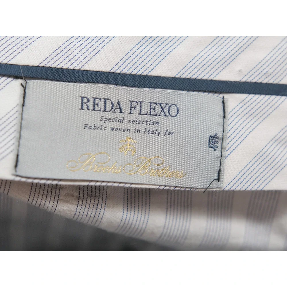 Brooks Brothers 1818 Regent Dress Pants Mens 38x32* 30 Navy Blue Reda Flexo Wool